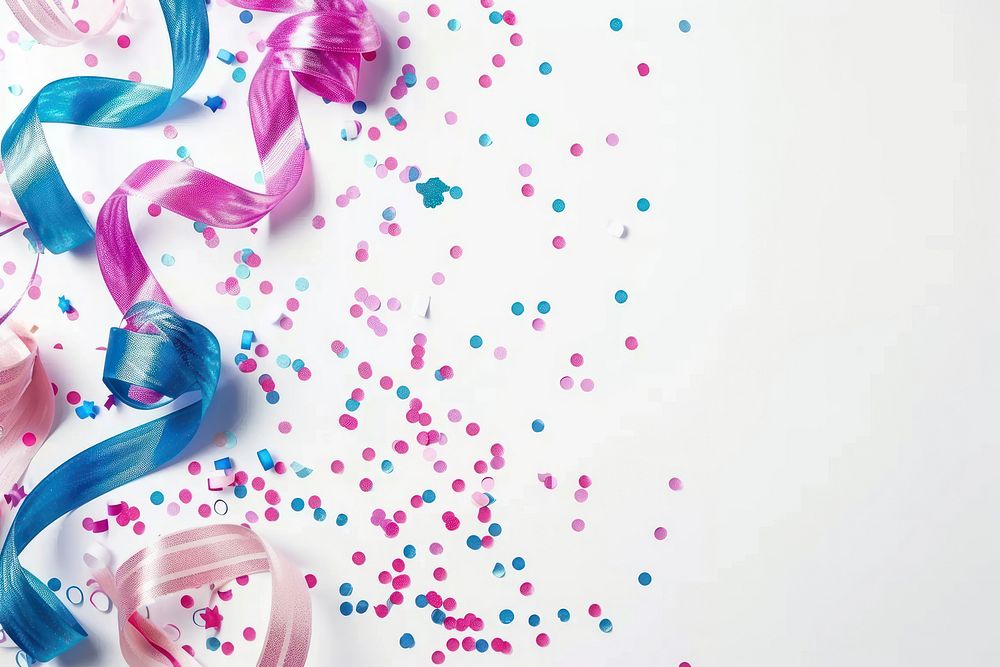 Ribbon and gilters backgrounds confetti party.