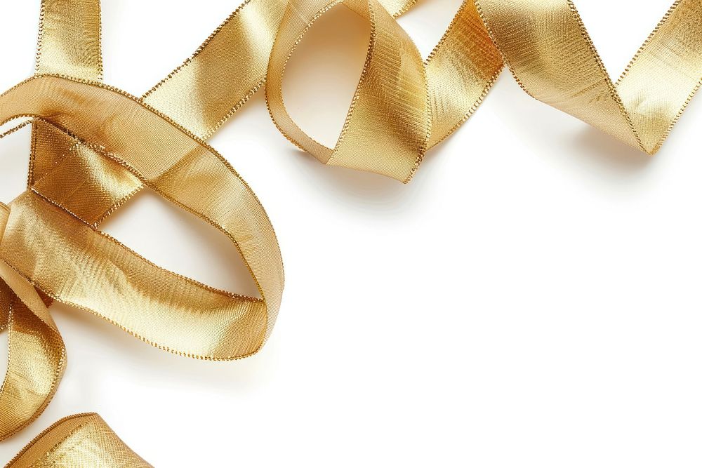 Ribbon and gilters backgrounds gold white background.