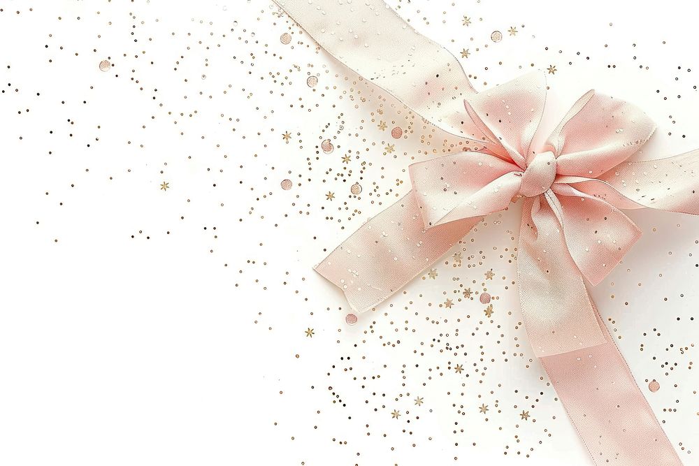 Ribbon and gilters backgrounds white background celebration.