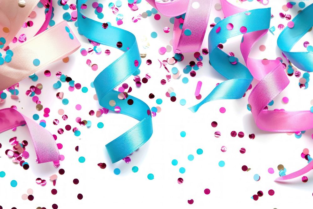 Ribbon backgrounds confetti party.