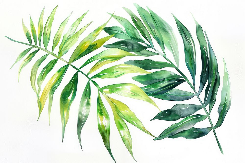 Palm leaves backgrounds plant leaf.