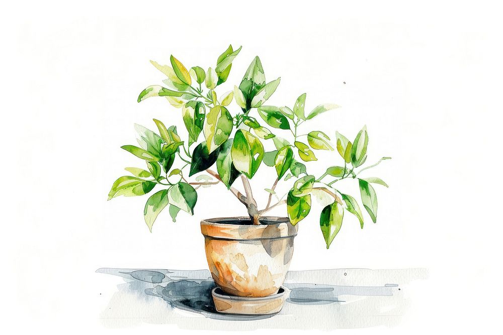 Tree Plant in a pot plant bonsai leaf.