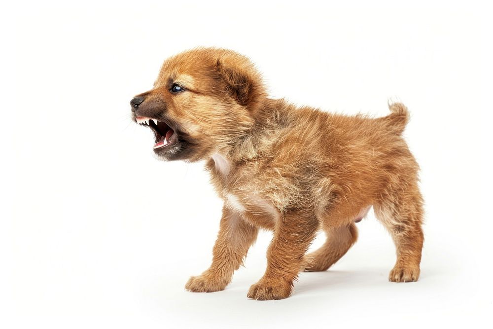 Threaten baby golden dog mammal animal puppy.