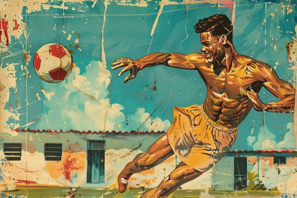 Football painting sports adult. | Premium Photo Illustration - rawpixel