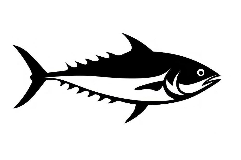 Tuna fish silhouette animal bonito shark.