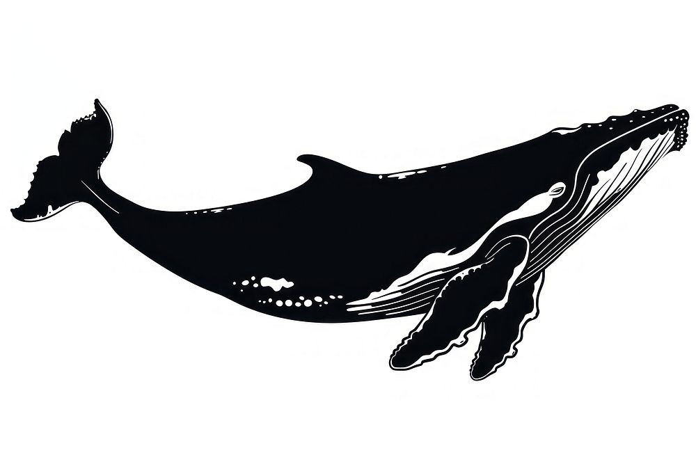 Whale silhouette animal mammal smoke pipe.