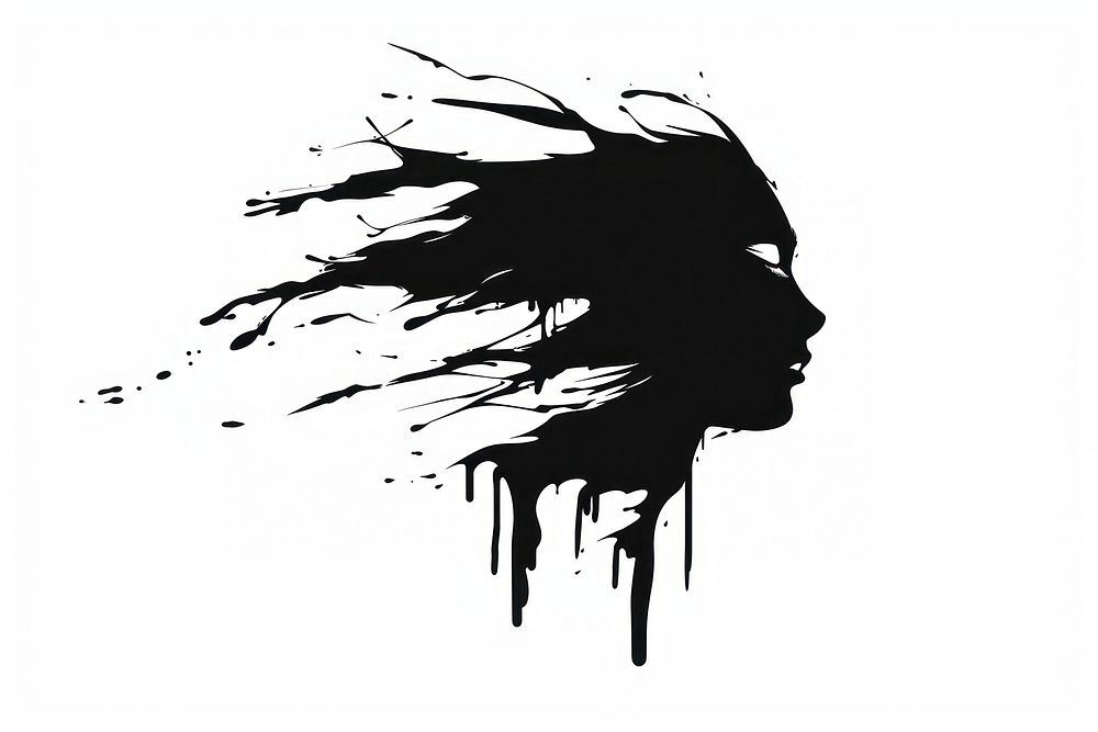 Crying woman silhouette clip art black white adult.