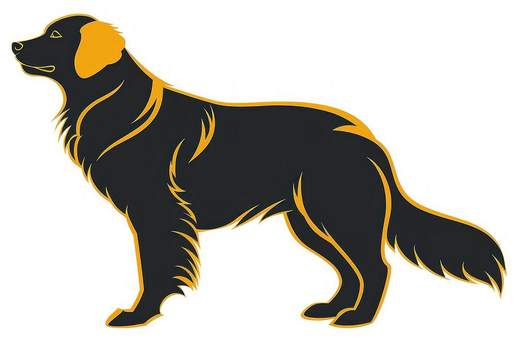 Golden retriever dog silhouette clip art animal mammal black.