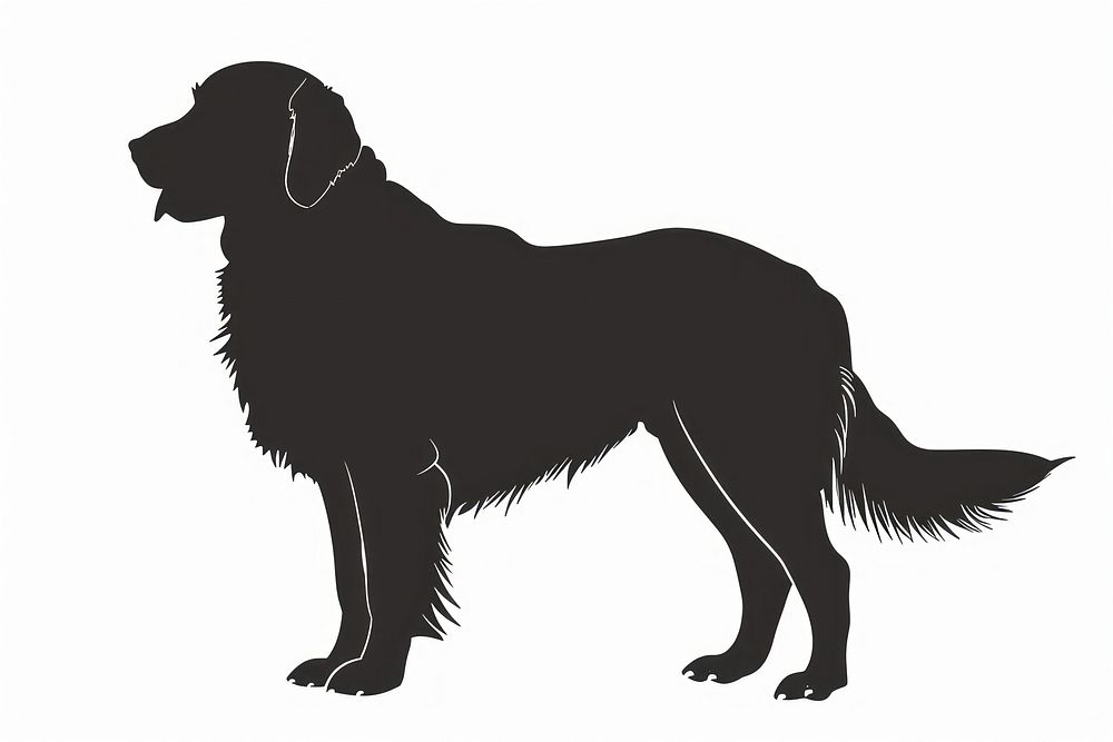 Golden retriever dog silhouette clip art animal mammal black.