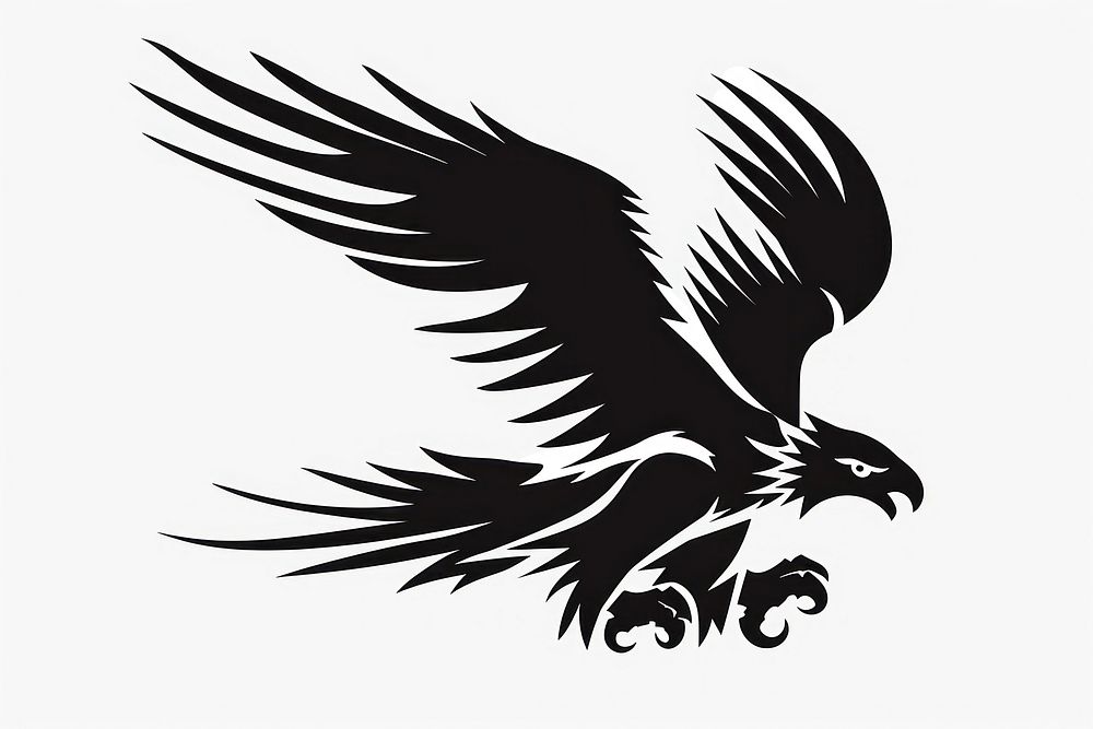 Eagle silhouette clip art animal black bird.