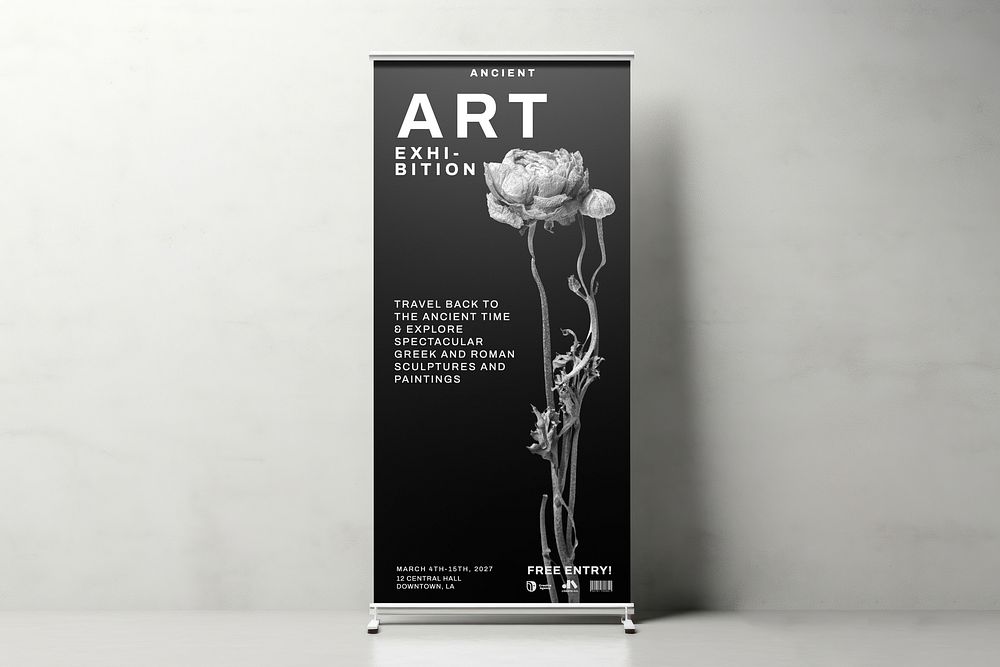 art exhibition roll up banner