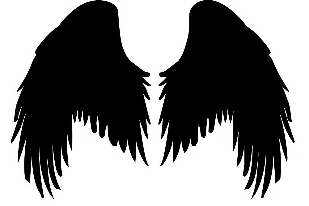 Angel wing silhouette clip art vulture stencil animal.
