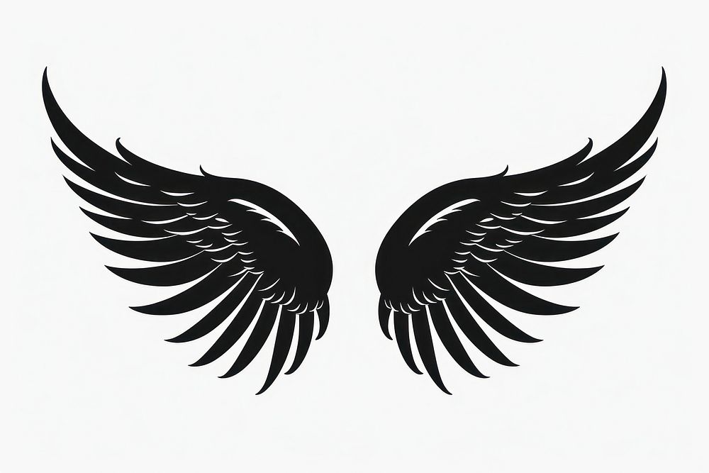 Angel wing silhouette clip art vulture animal symbol.