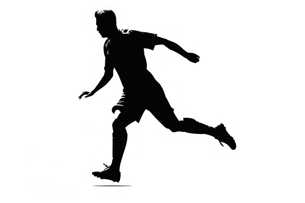Football silhouette clothing footwear apparel.