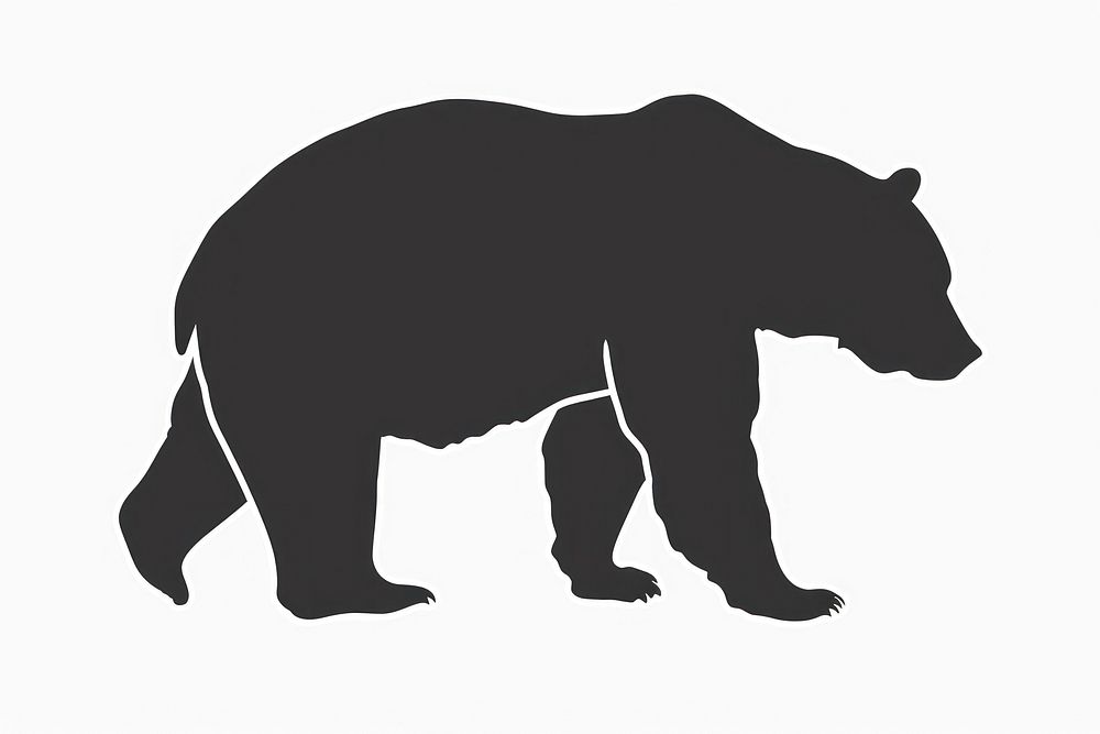 Bear silhouette clip art wildlife stencil animal.