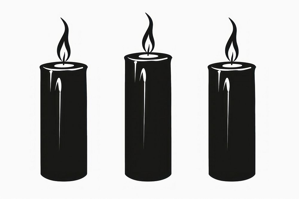 Candle silhouette clip art black white background darkness.