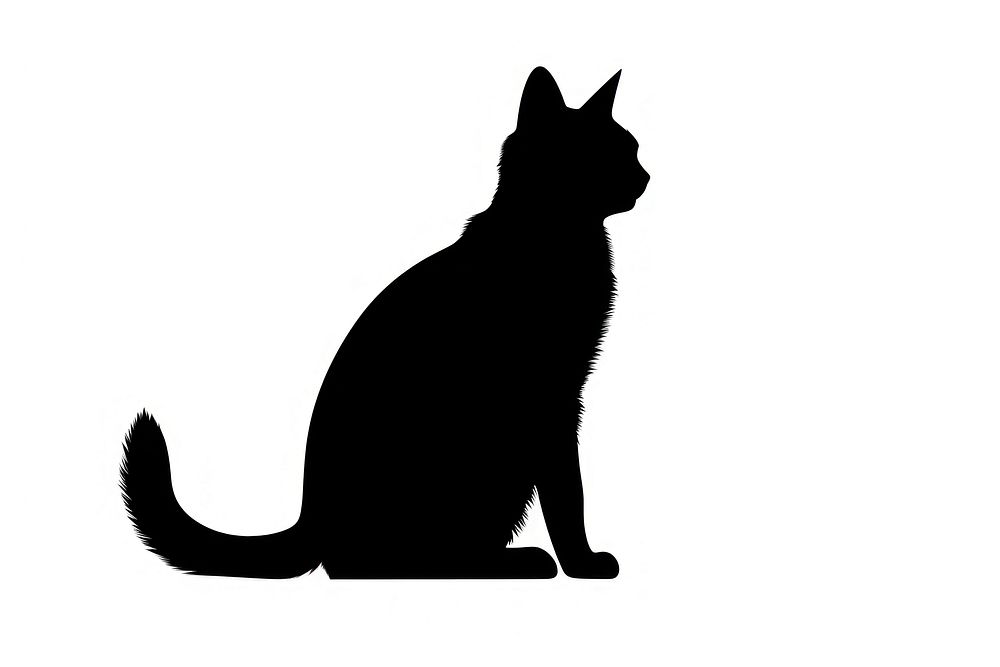 Cat silhouette clip art animal mammal pet.