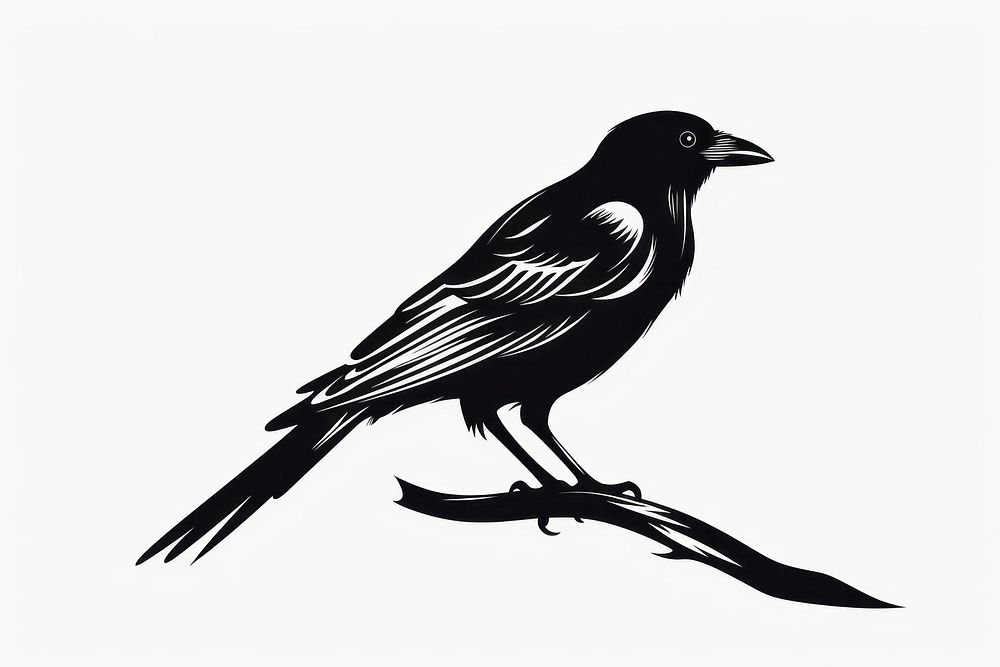 Crow silhouette clip art blackbird agelaius stencil.