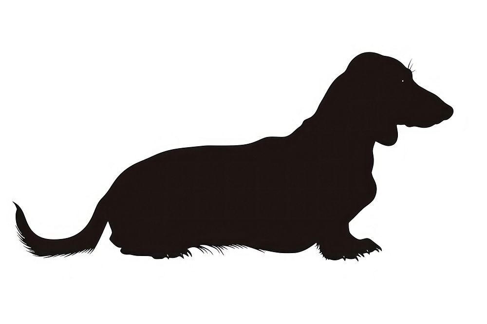 Dachshund dog silhouette clip art animal mammal pet.