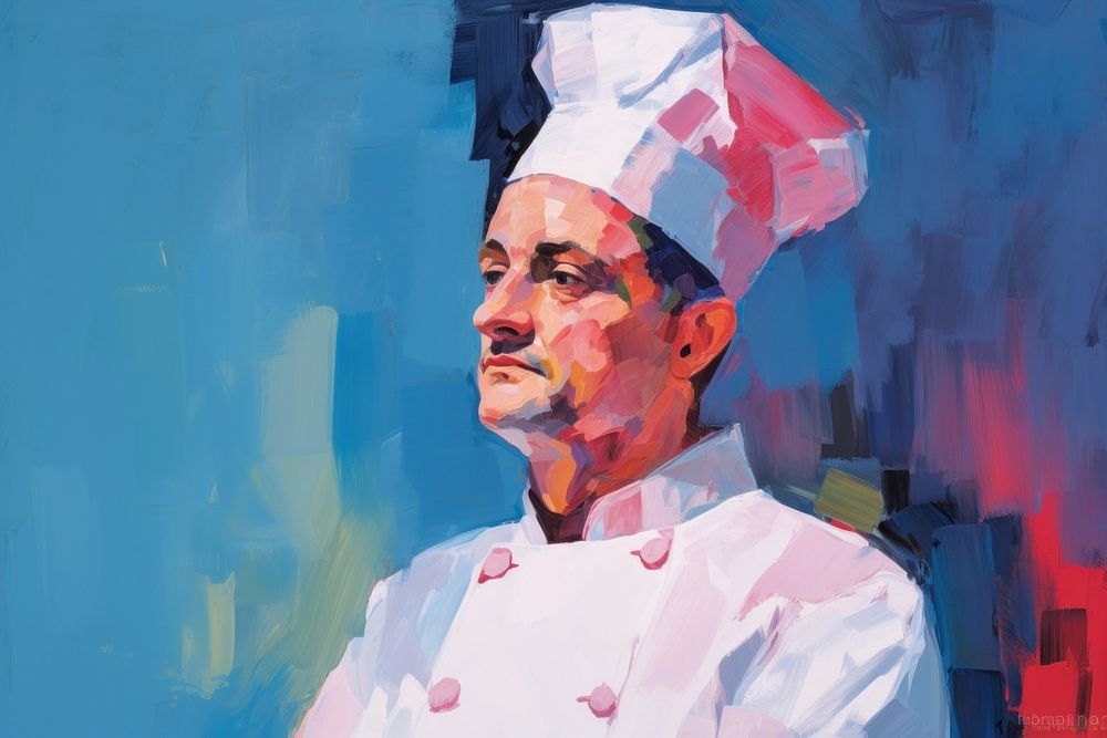 Portrait of a chef painting photography person.