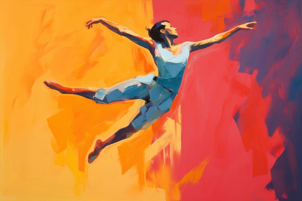 Portrait of a dancer recreation ballerina dancing.