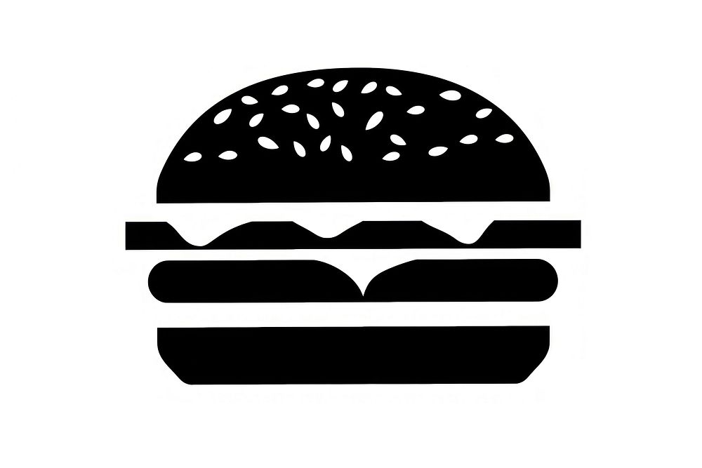 Hamburger food silhouette clip art logo monochrome freshness.