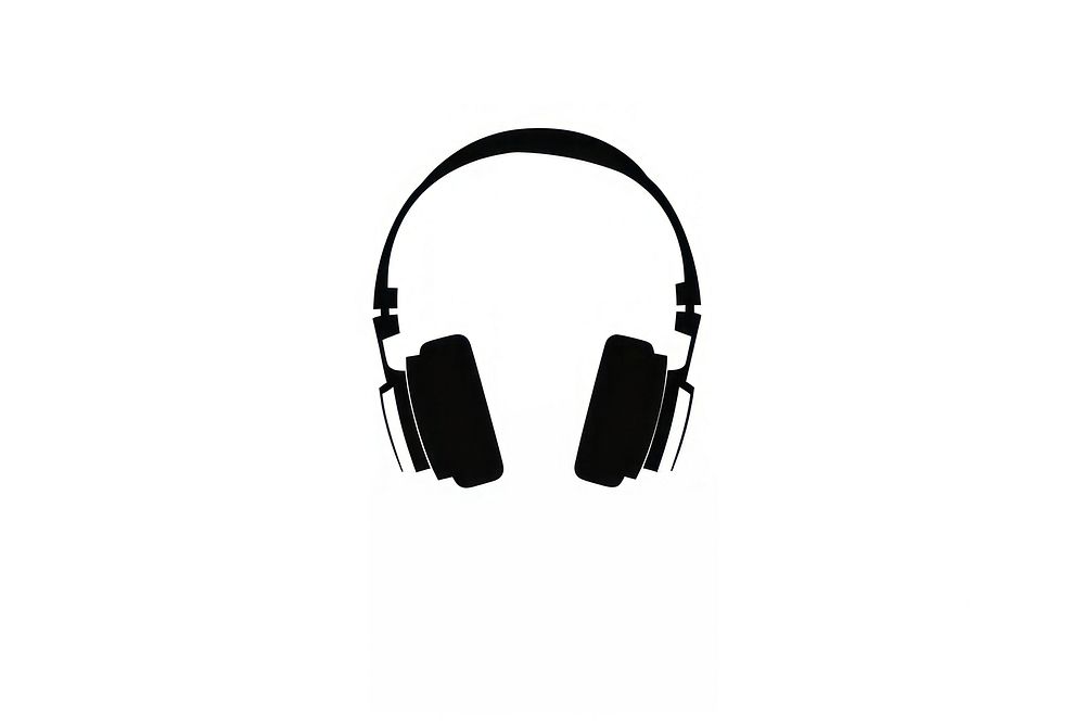 Headphone silhouette headphones electronics headset.