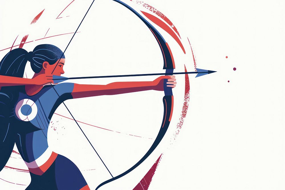 Person shooting arrow archery sports bow.
