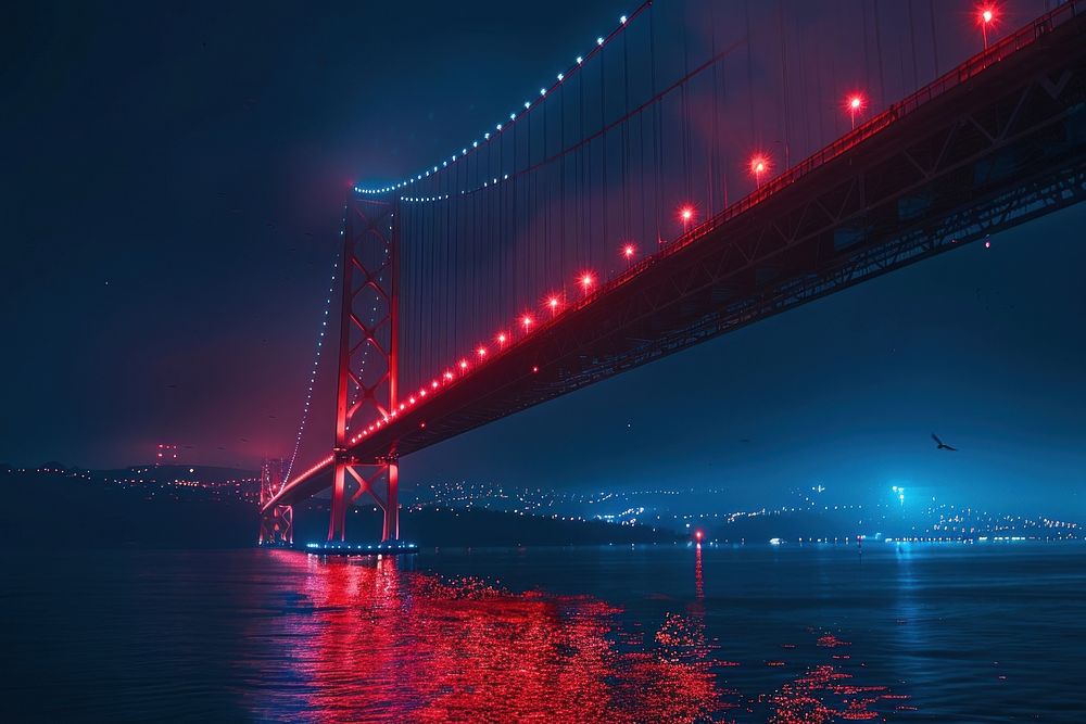The bosphorus bridge in istanbul landmark outdoors animal.