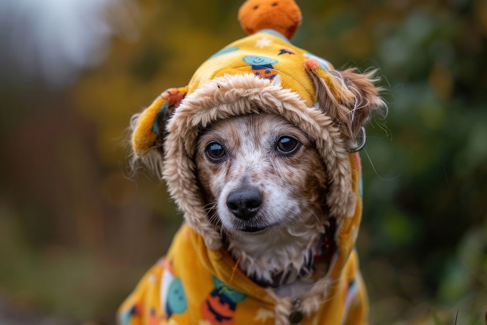 Dog dressed in halloween costume clothing blanket apparel.