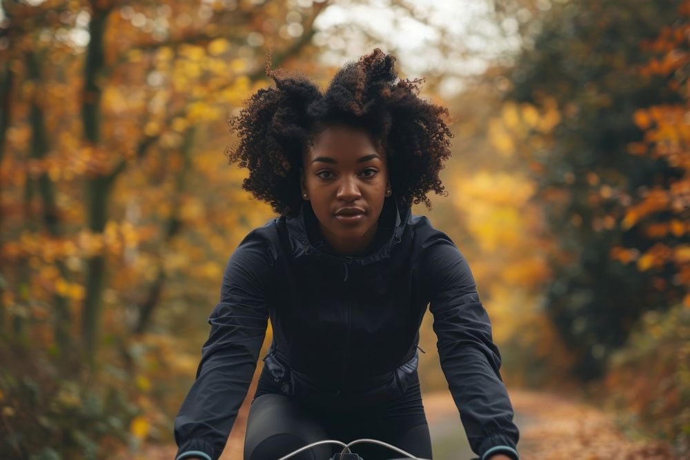 African american woman cycling sports transportation.