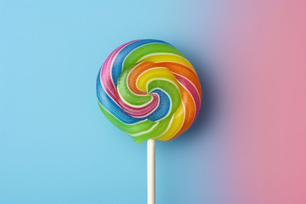Rainbow Striped Candy Lollipop lollipop candy confectionery.