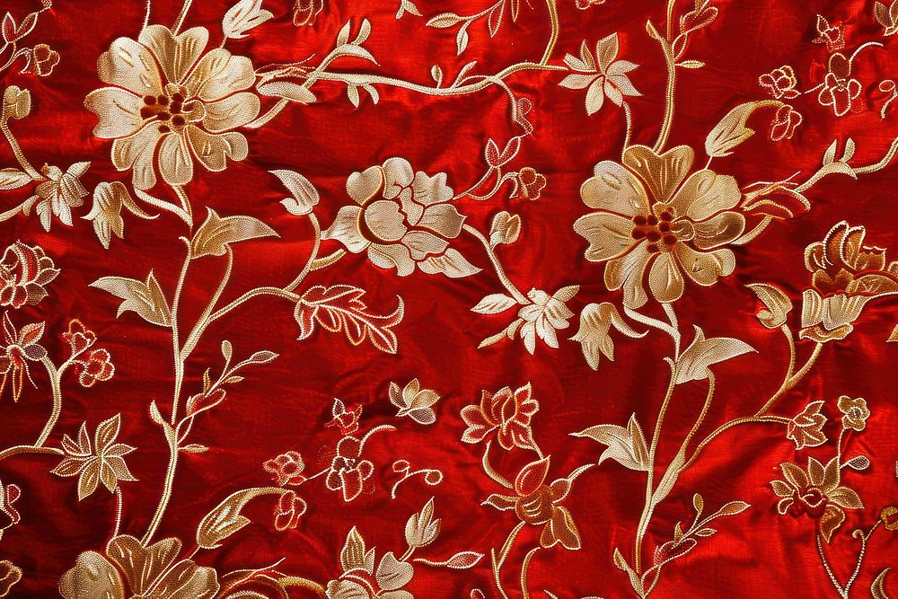 Chinese pattern fabric texture embroidery graphics velvet.