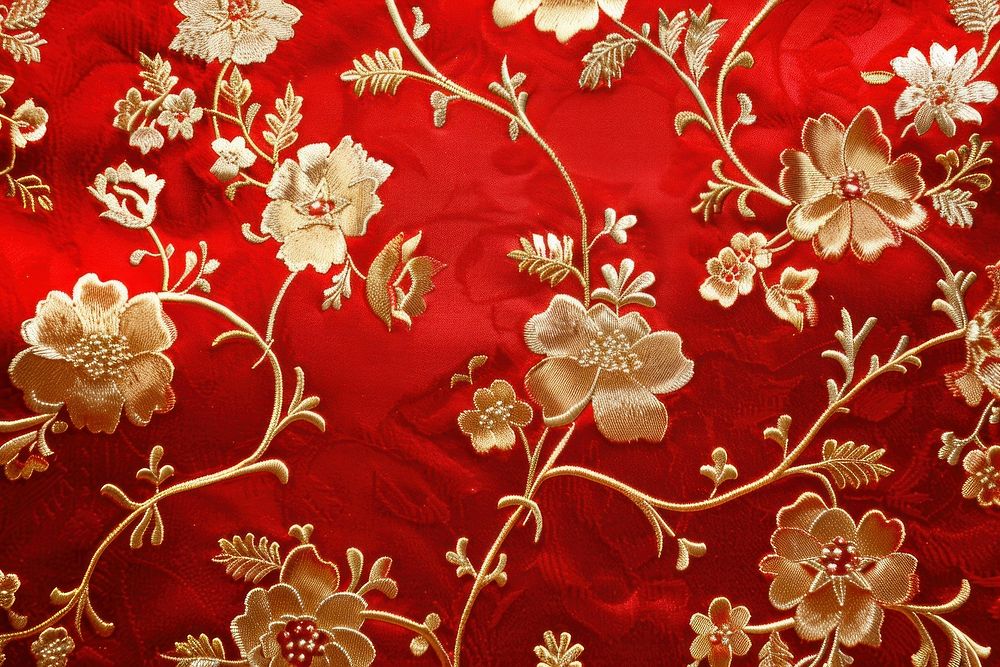 Chinese pattern fabric texture embroidery graphics wedding.