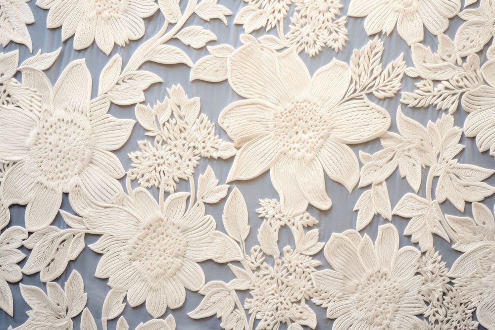 Textile floral pattern lace home decor.