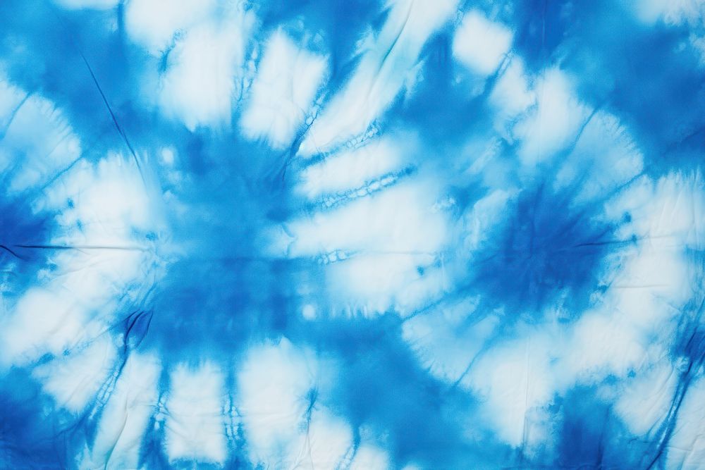 Tie dye fabric texture blue outdoors nature.