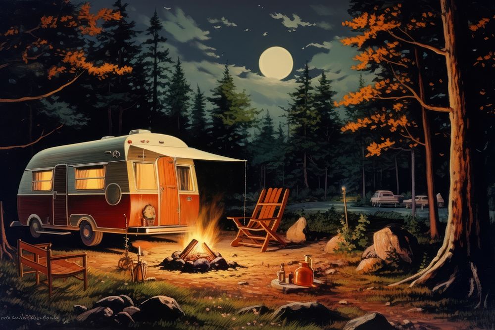 Camping car outdoors vehicle.