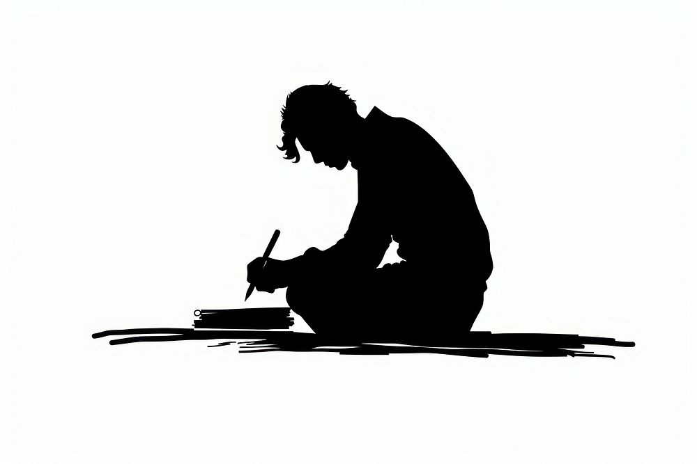Writing icon silhouette clip art person device adult.