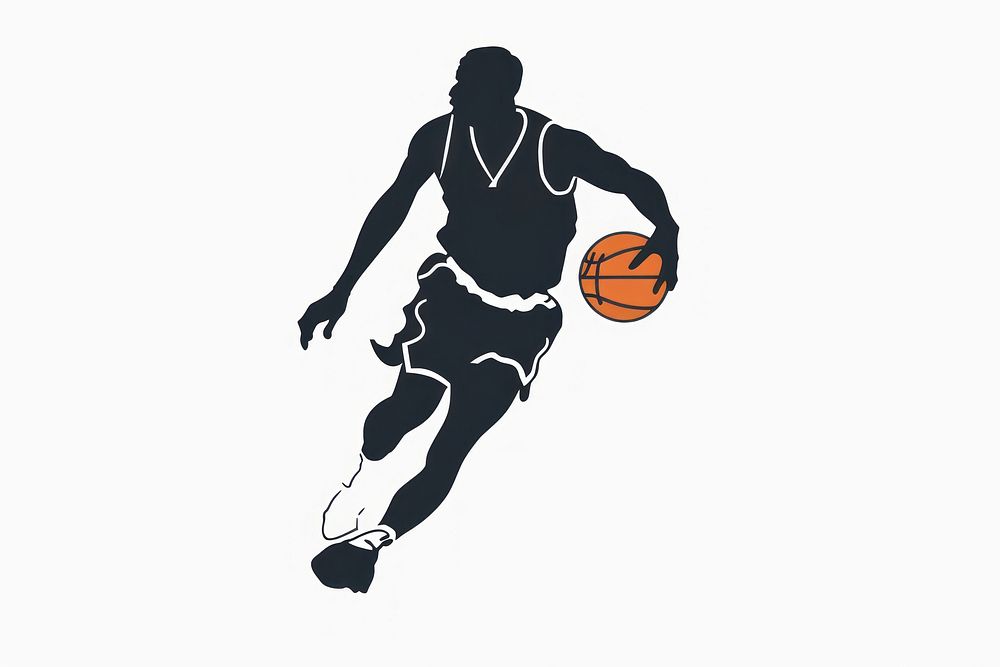 Basketball icon silhouette clip art person sports adult.