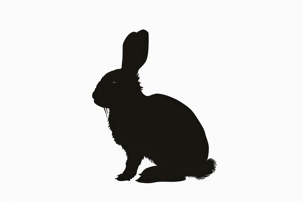 Bunny head silhouette clip art wildlife animal mammal.