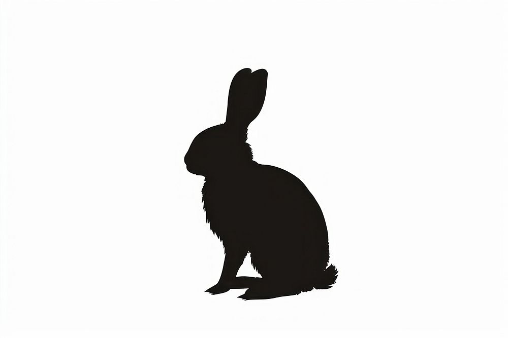 Bunny silhouette clip art wildlife animal mammal.