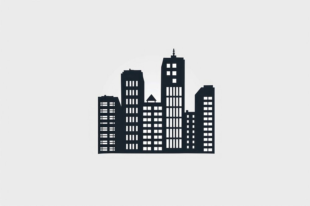Building icon silhouette clip art architecture metropolis housing.