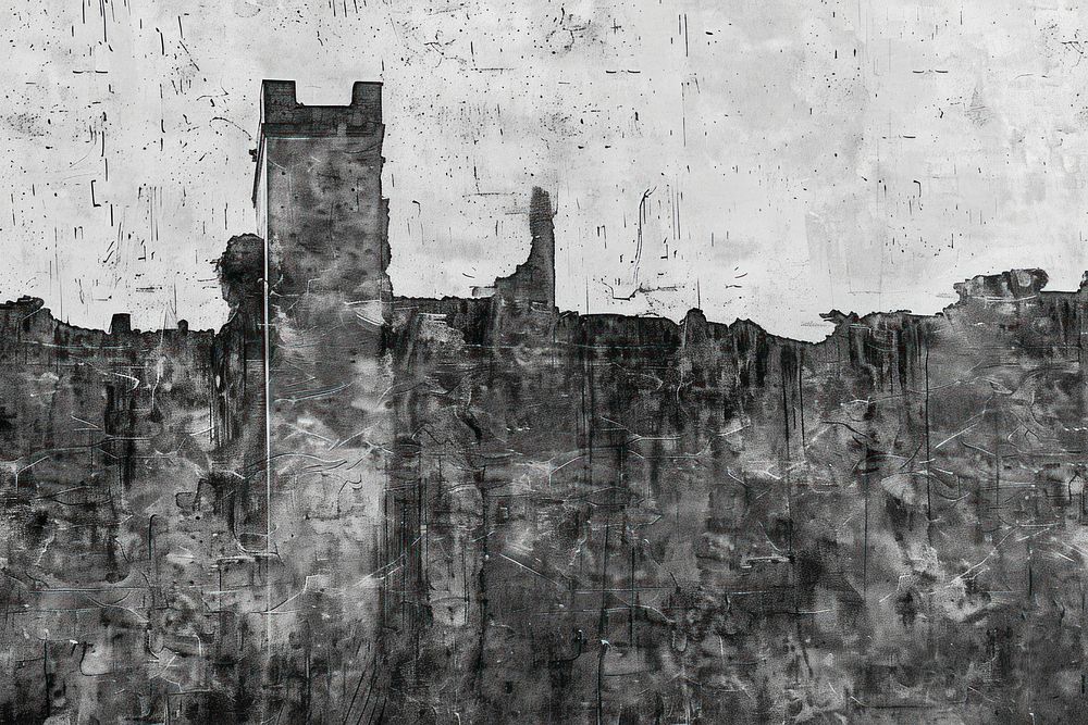 Castle of etching architecture backgrounds building.