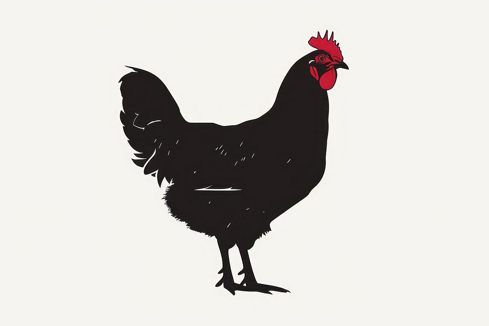 Chicken silhouette clip art poultry rooster animal.