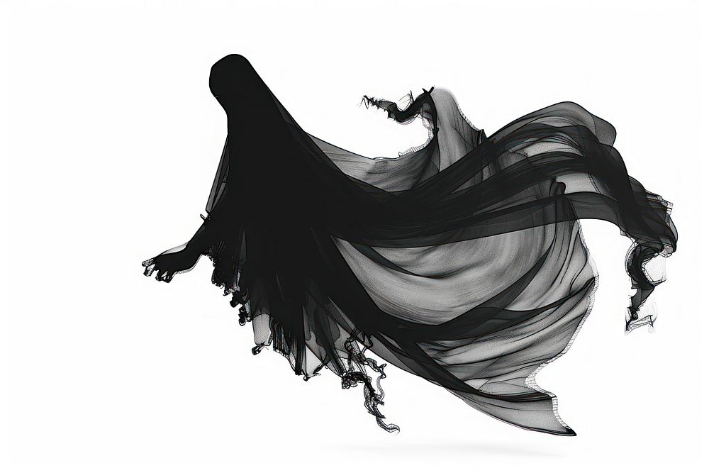 Ghost shape silhouette clip art illustrated recreation dancing.