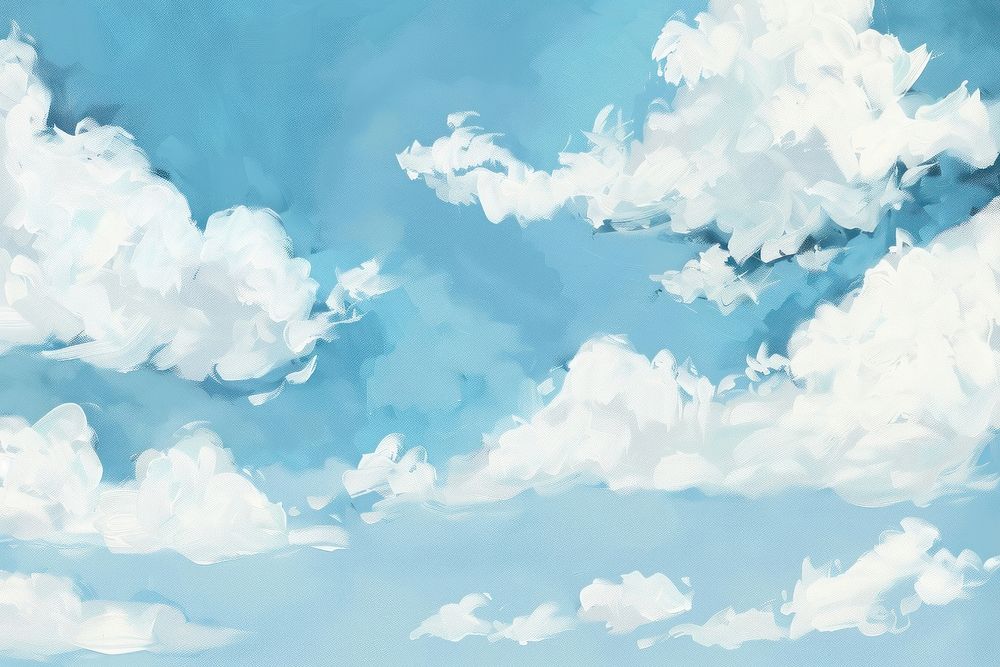 Sky clouds outdoors painting cumulus.