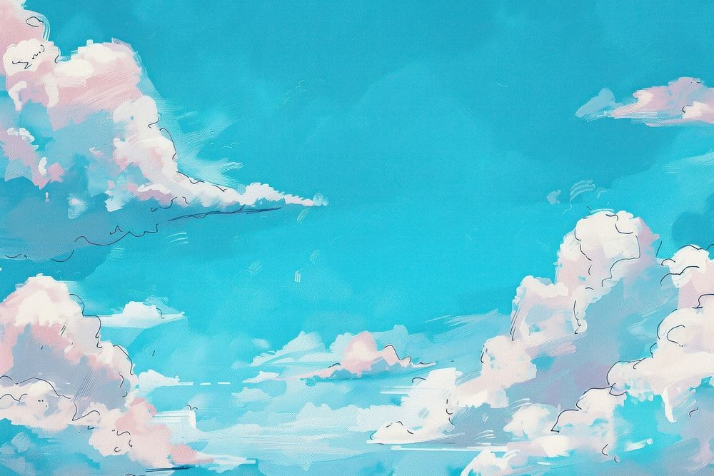 Sky clouds transportation outdoors painting.