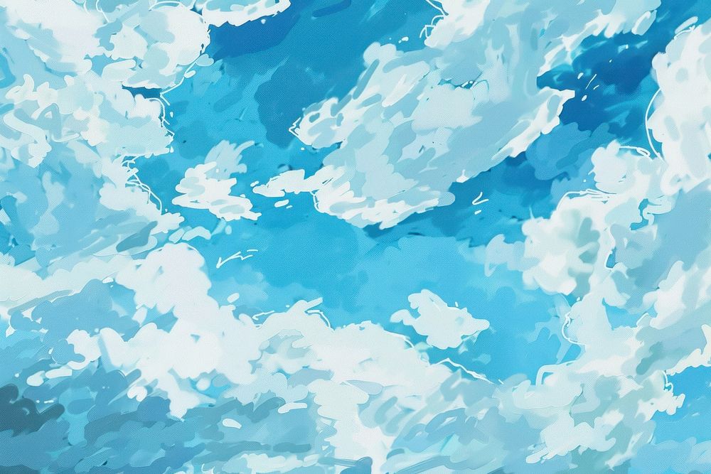 Sky clouds painting outdoors texture.