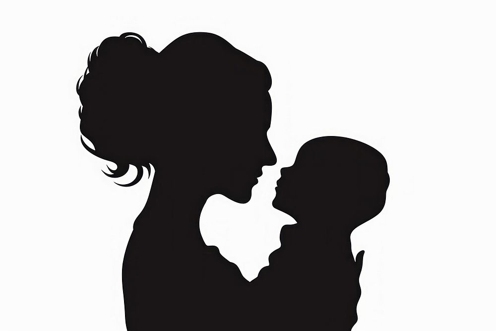 Mother silhouette clip art stencil female person.