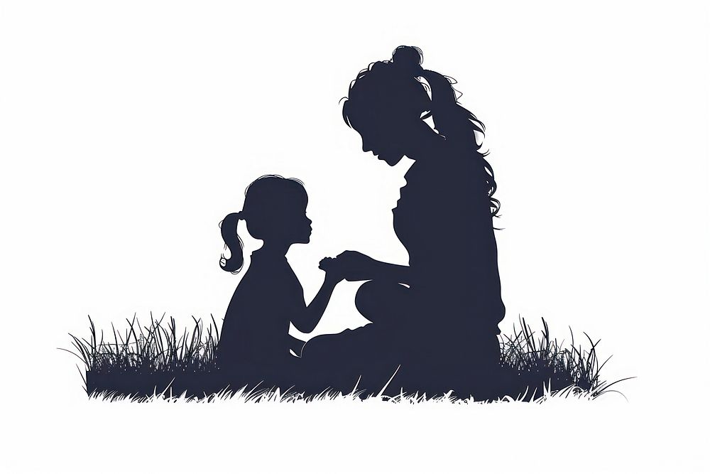 Mother silhouette clip art photography kneeling person.